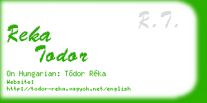 reka todor business card