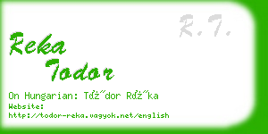 reka todor business card